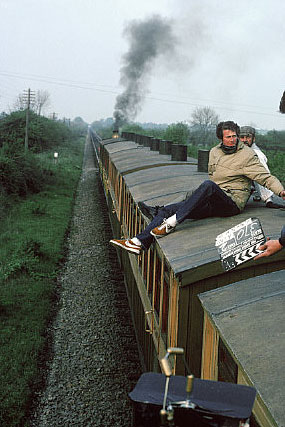 На съемках фильма «Большое ограбление поезда»