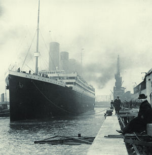 «Титаник» у причала в Саутгемптононе.