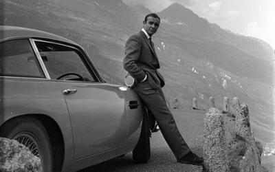 Шон Коннери в роли агента 007 на перевале Фурка, 1964 г.