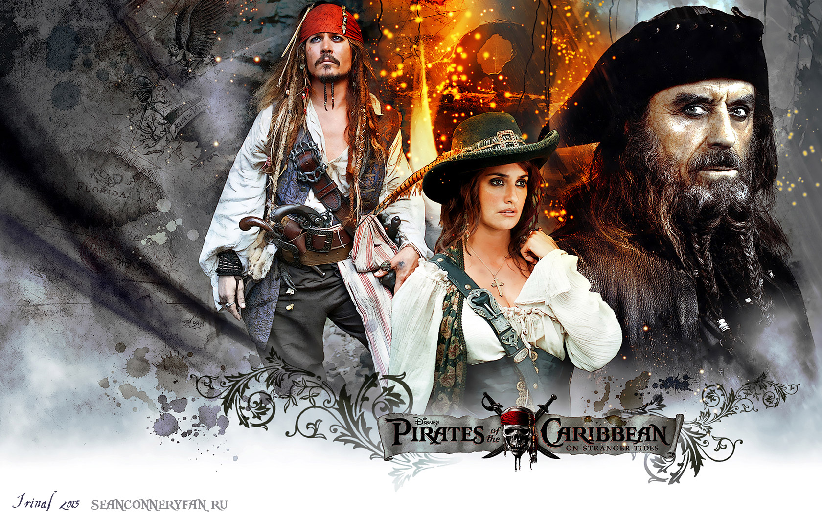   .    (Pirates of the Caribbean. On Stranger Tides),   (Johnny Depp)  Wallpaper