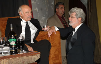 Шон Коннери и Джордж Лукас на церемонии Life Achievement Award