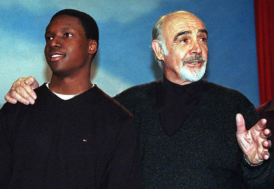 Шон Коннери и Роб Браун, партнеры по фильму «Найти Форрестера» на Берлинском кинофестивале. 2000 год.